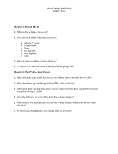 Johnny Tremain Study Guide Chapters 1 & 2