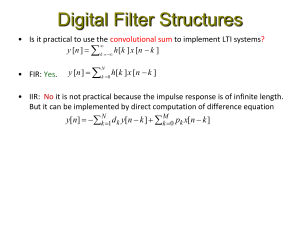 Filter Structures Digital signal processing DSP