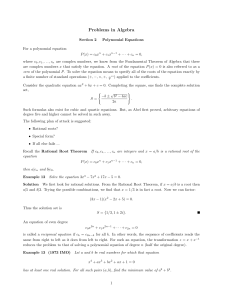 ProblemsInAlgebraPolynomialEquations2007-02-10