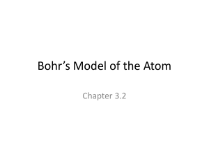 3.2 bohrs model of the atom