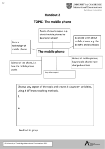 32. Handout 2 - Topic - The Mobile Phone