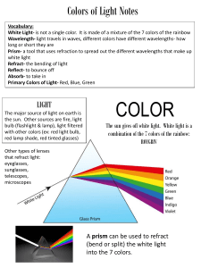 Colors of Light Notes
