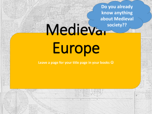 Medieval Europe Introduction