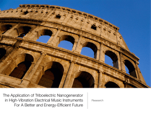 The Application of Triboelectric Nanogenerators In Musical Instruments
