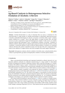 Ag-based catalysts in heterogeneous selective oxidation of alcohols: a review