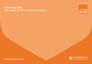 igcse global perspectives learning plan grade 9