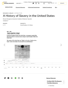 A History of Slavery in the United States   National Geographic Society