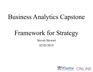 Business Analytics - Capstone - Strategy