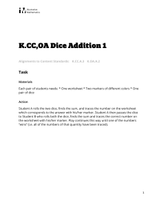 K.CC.A.3 Dice Addition 1