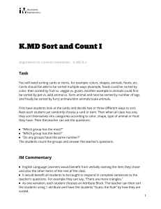 K.MD.B.3 Sort and Count I