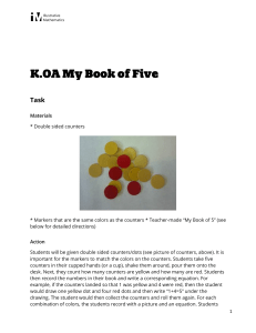 K.OA.A.5 My Book of Five