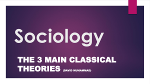 3 Main Theories Sociology