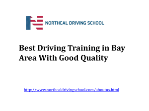 Best Quality of Driving Training in Bay Area