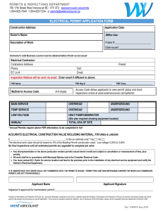 2018 ELECTRICAL PERMIT APPLICATION FORM