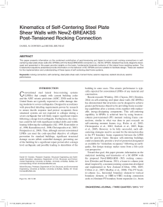 Kinematics of Self-Centering Steel Plate Shear Walls with NewZ-BREAKSS Post-Tensioned Rocking Connection