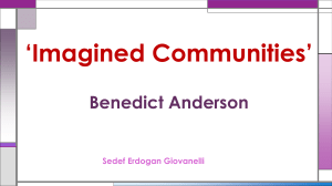 Benedict Anderson Imagined Communities p