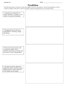 Parallelism PowerPoint Slide Worksheet