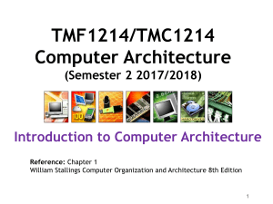 L1 - Introduction to Computer Architecture