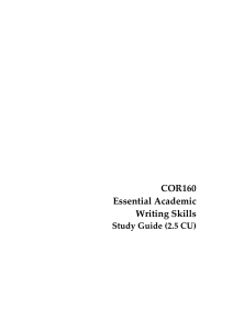COR160 study guide