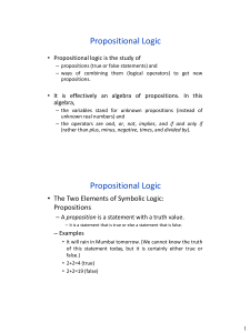Propositional Logic lect 3