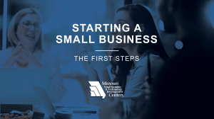 Starting A Small Business - The First Steps New Template