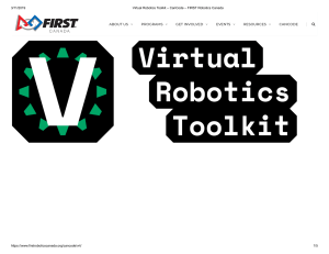 Virtual Robotics Toolkit – CanCode – FIRST Robotics Canada