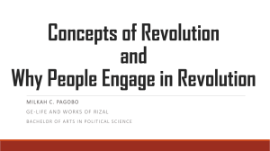 Concepts of revolution and why people engage in revolution