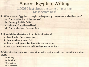 ancient egypt writing presentation
