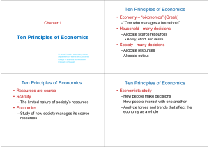 Ch 1. Slides principles of economics Mankiw  