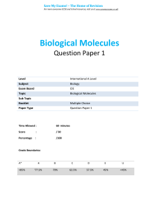 Proteins water 5.1  - biological molecules - cie ial biology qp