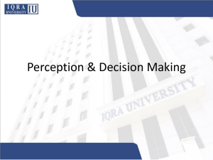 Perception & Decision Making