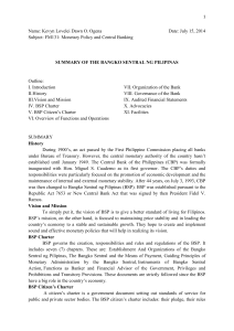 The Summary of the Bangko Sentral ng Pil (1)