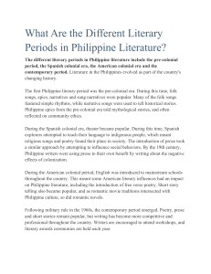 What Are the Different Literary Periods in Philippine Literature