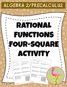 Algebra2RationalFunctionsFourSquareActivity