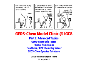 GEOS-Chem Model Clinic @ IGC8 Part 2