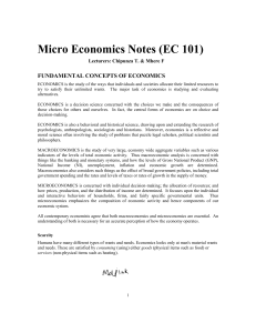 Micro Economics Notes (EC101)-1