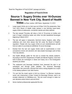   FSA Argumentative Essay “Regulation of Food & Drink”  (2)