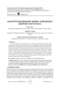ADAPTIVE REGRESSION MODEL FOR HIGHLY SKEWED COUNT DATA 