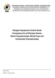 Shotgun Equipment Control Guide - Edition 2018