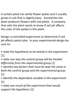Experimental Design Question
