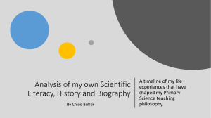 Analysis of my own Scientific Literacy, History