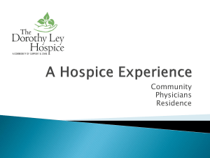 A Hospice Experience.