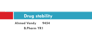 drug stability