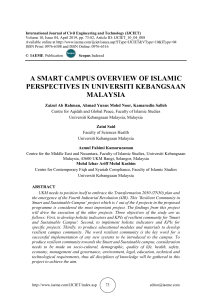 A SMART CAMPUS OVERVIEW OF ISLAMIC PERSPECTIVES IN UNIVERSITI KEBANGSAAN MALAYSIA