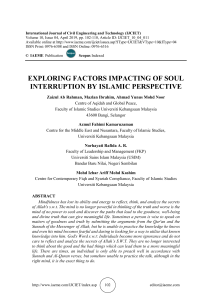 EXPLORING FACTORS IMPACTING OF SOUL INTERRUPTION BY ISLAMIC PERSPECTIVE