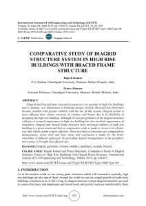 COMPARATIVE STUDY OF DIAGRID STRUCTURE SYSTEM IN HIGH RISE BUILDINGS WITH BRACED FRAME STRUCTURE