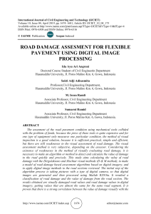  ROAD DAMAGE ASSESMENT FOR FLEXIBLE PAVEMENT USING DIGITAL IMAGE PROCESSING 