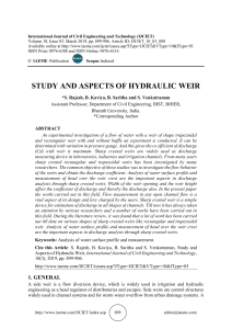 STUDY AND ASPECTS OF HYDRAULIC WEIR