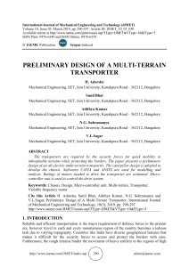 PRELIMINARY DESIGN OF A MULTI-TERRAIN TRANSPORTER