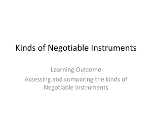 L30 Kinds of Negotiable Instruements
